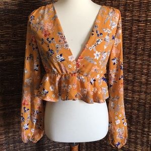 Long sleeve crop top